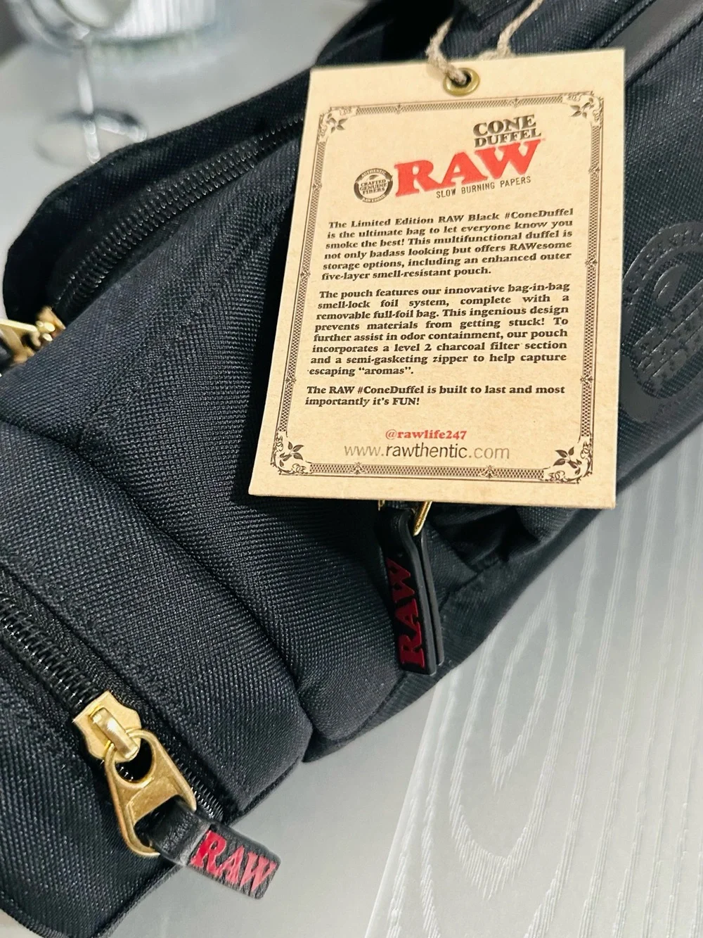 RAW Black Cone Duffel Bag LARGE water proof LIMITED EDITION